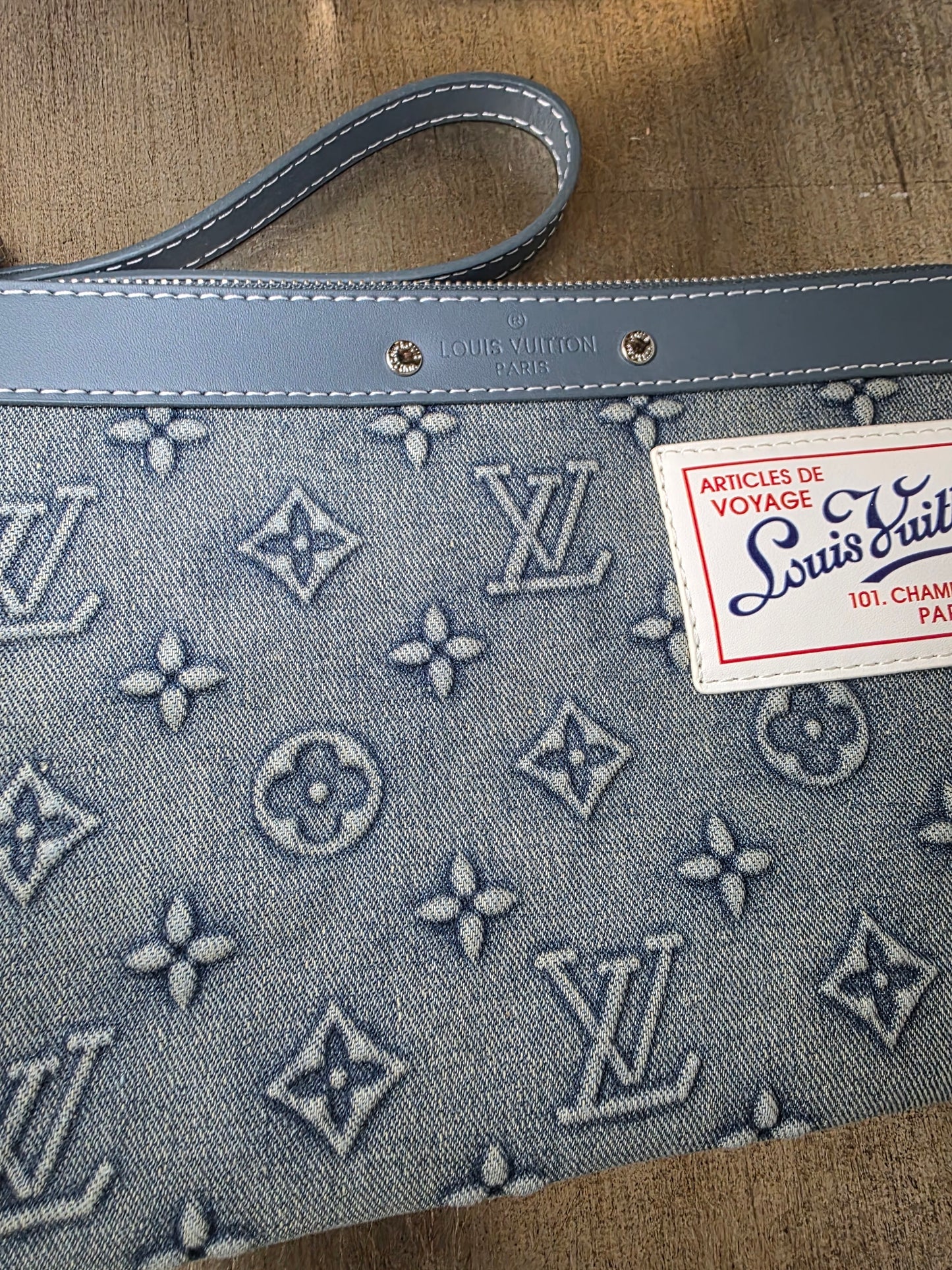 LV Denim Clutch