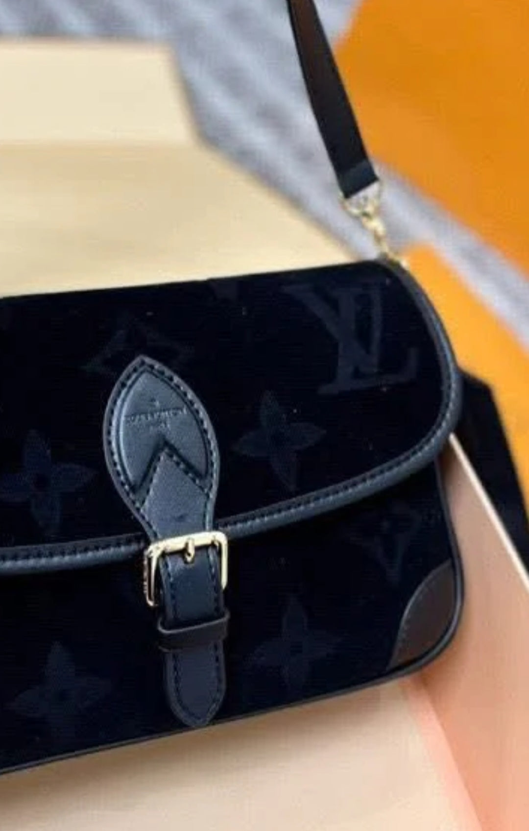 LV Diane Suede Crossbody/Shoulder Bag