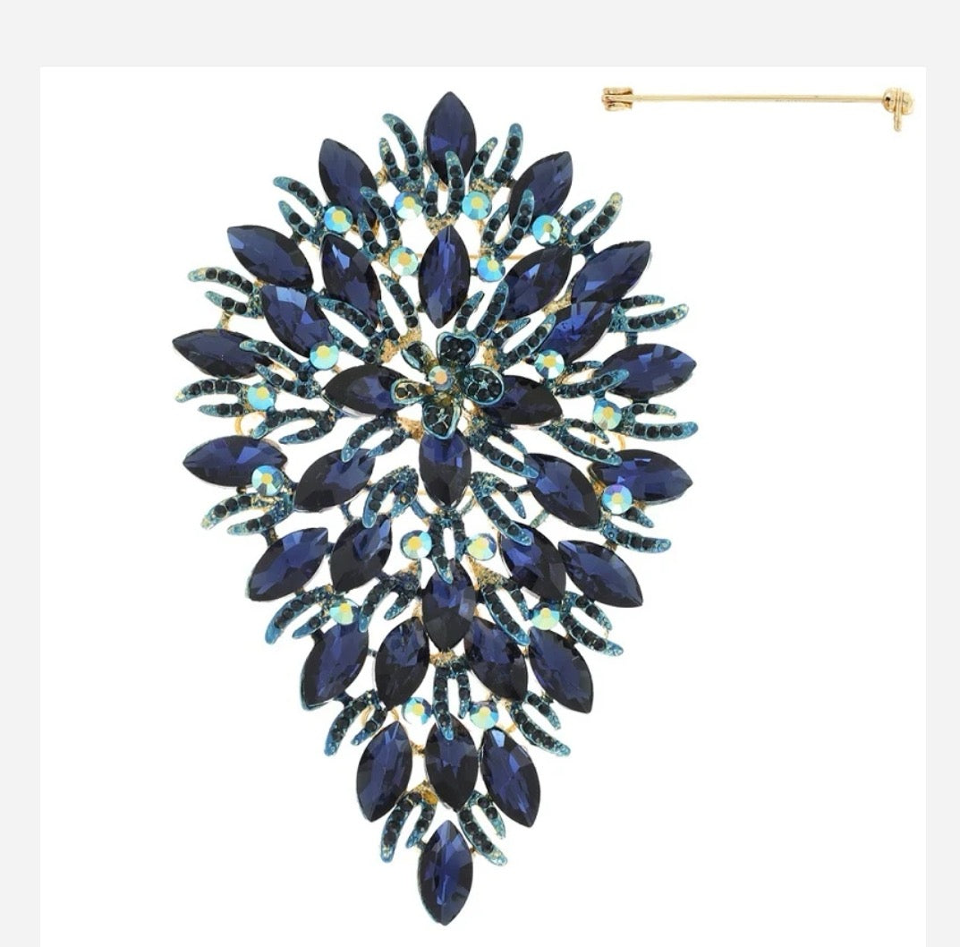Crystal Oversized Brooch