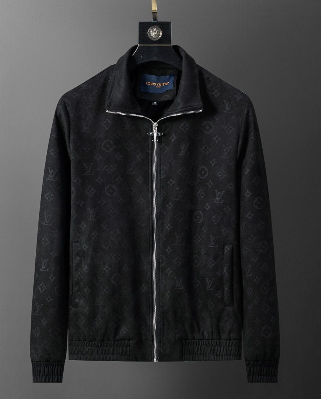 LV Black Mono Bomber Jacket