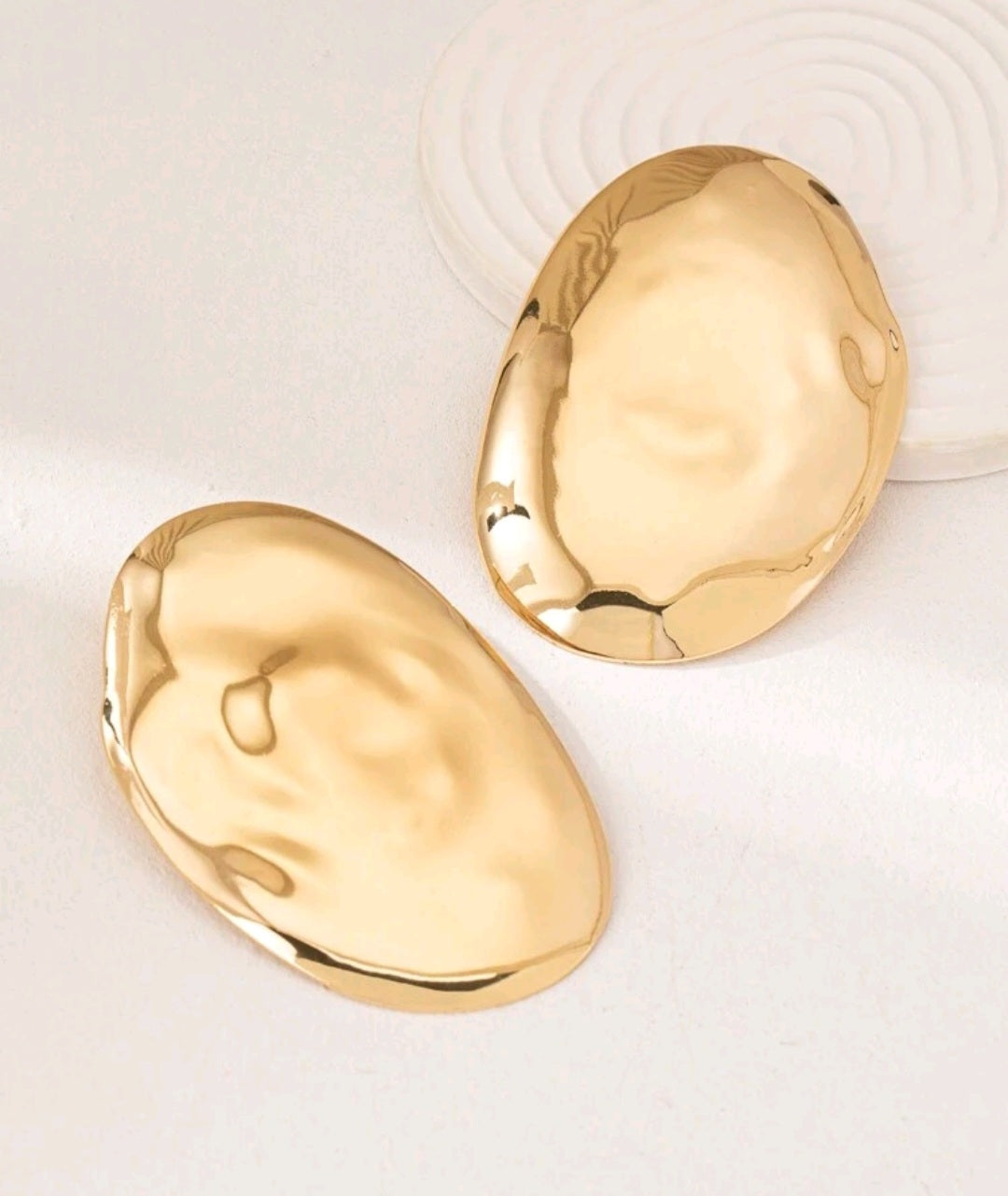 Hammered Disc Earrings