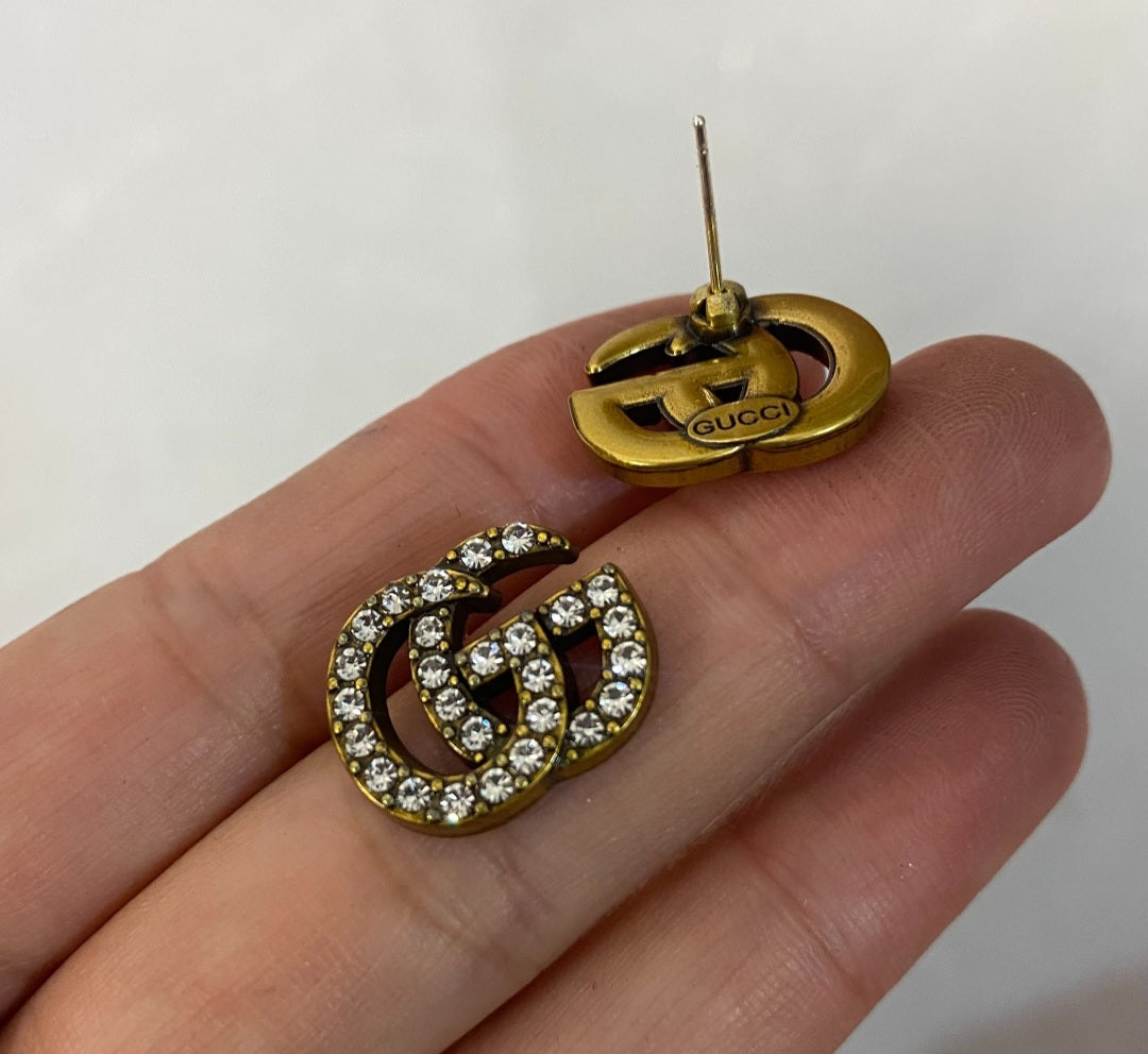 Gucci Rhinestone Stud Earrings