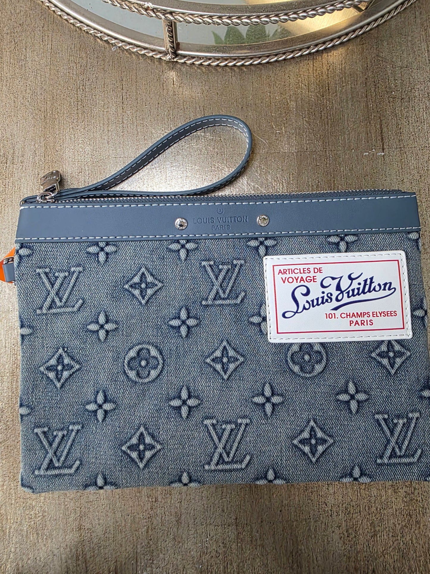 LV Denim Clutch