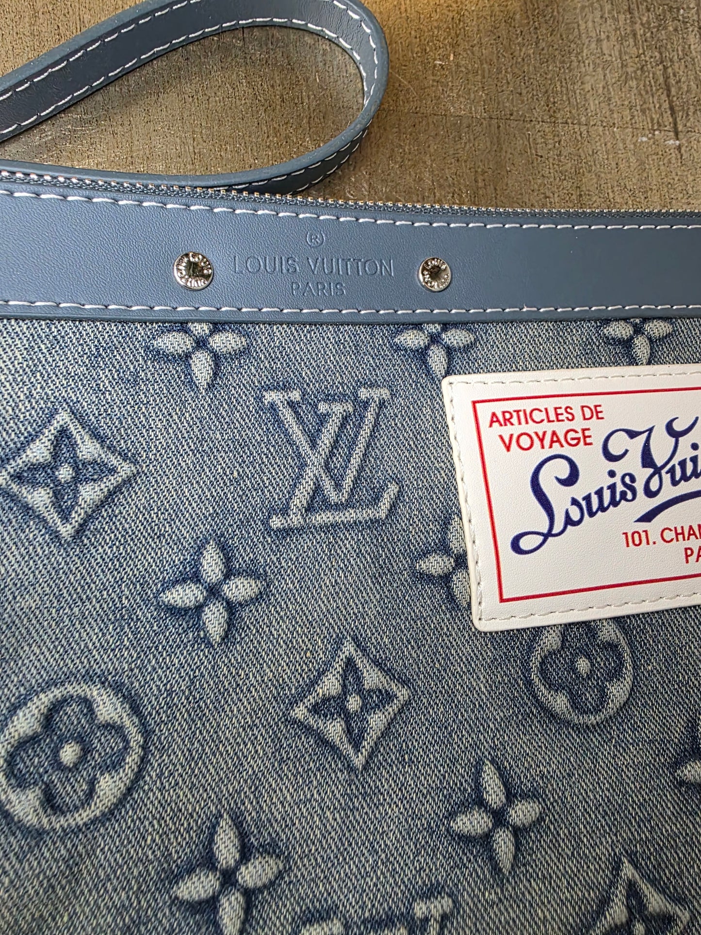 LV Denim Clutch