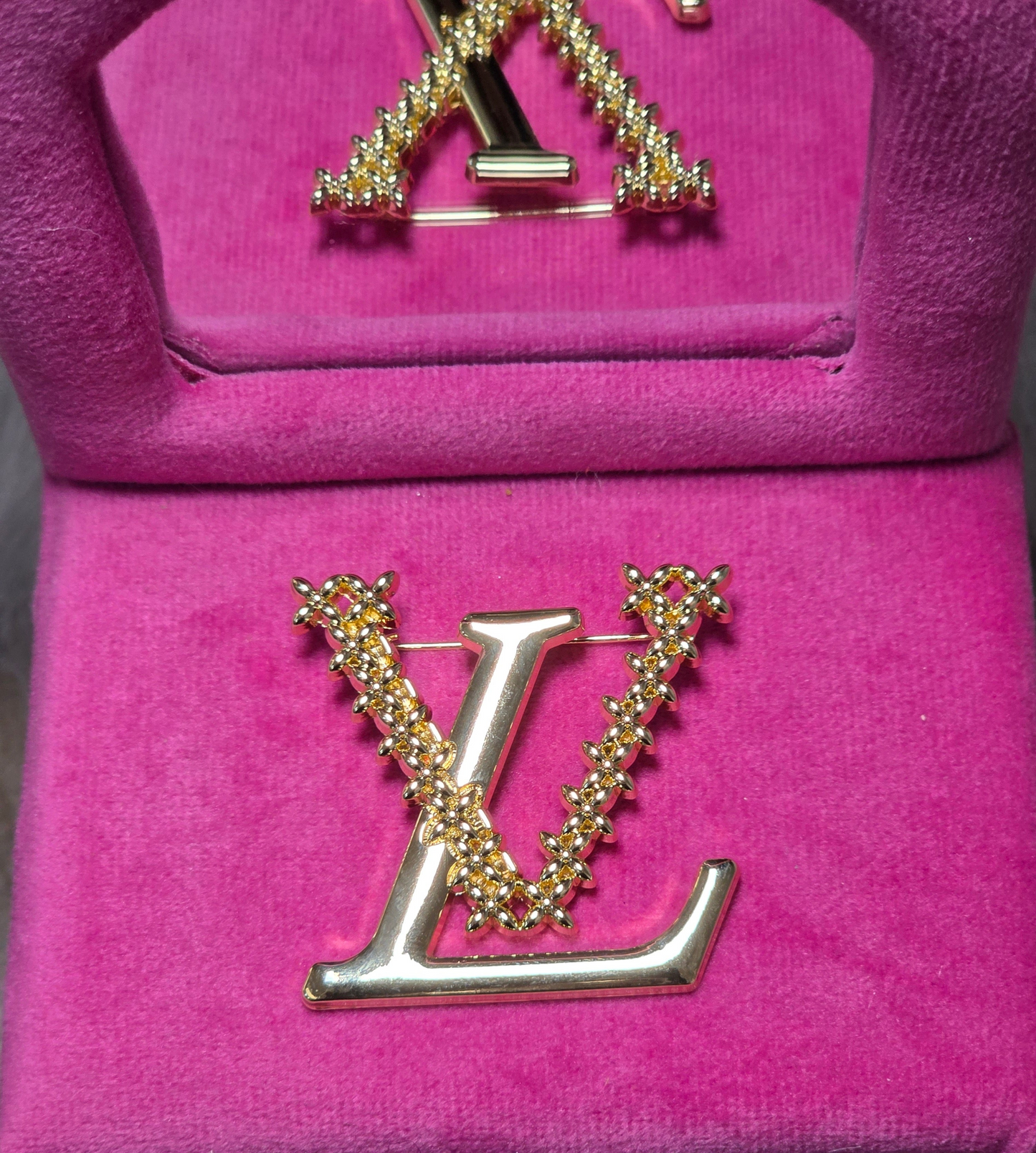 LV Logo Brooch