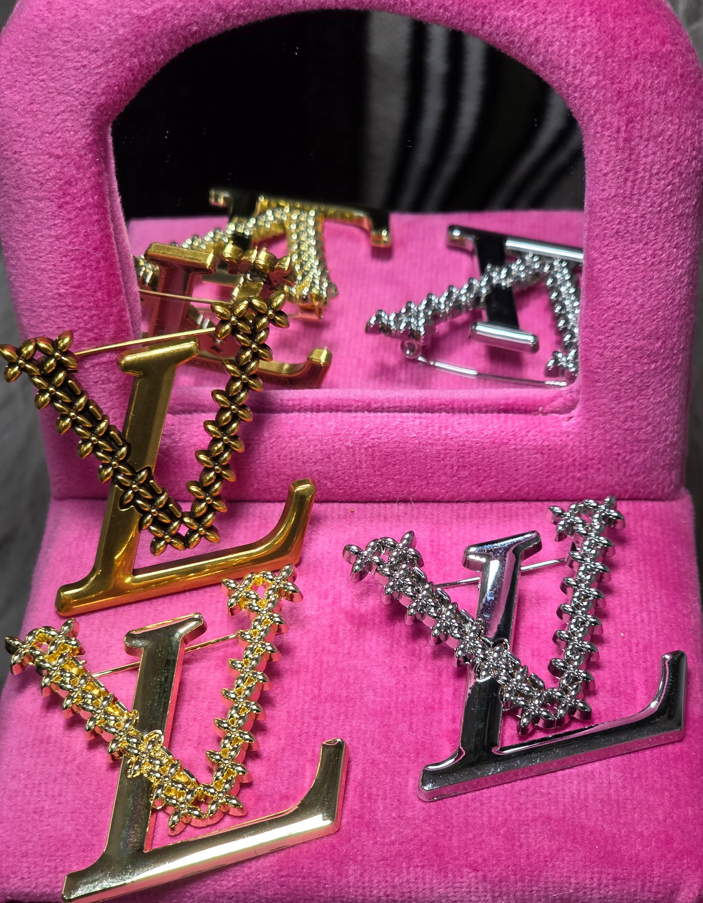 LV Logo Brooch