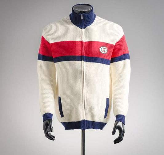 GG Stripe Zip Sweater