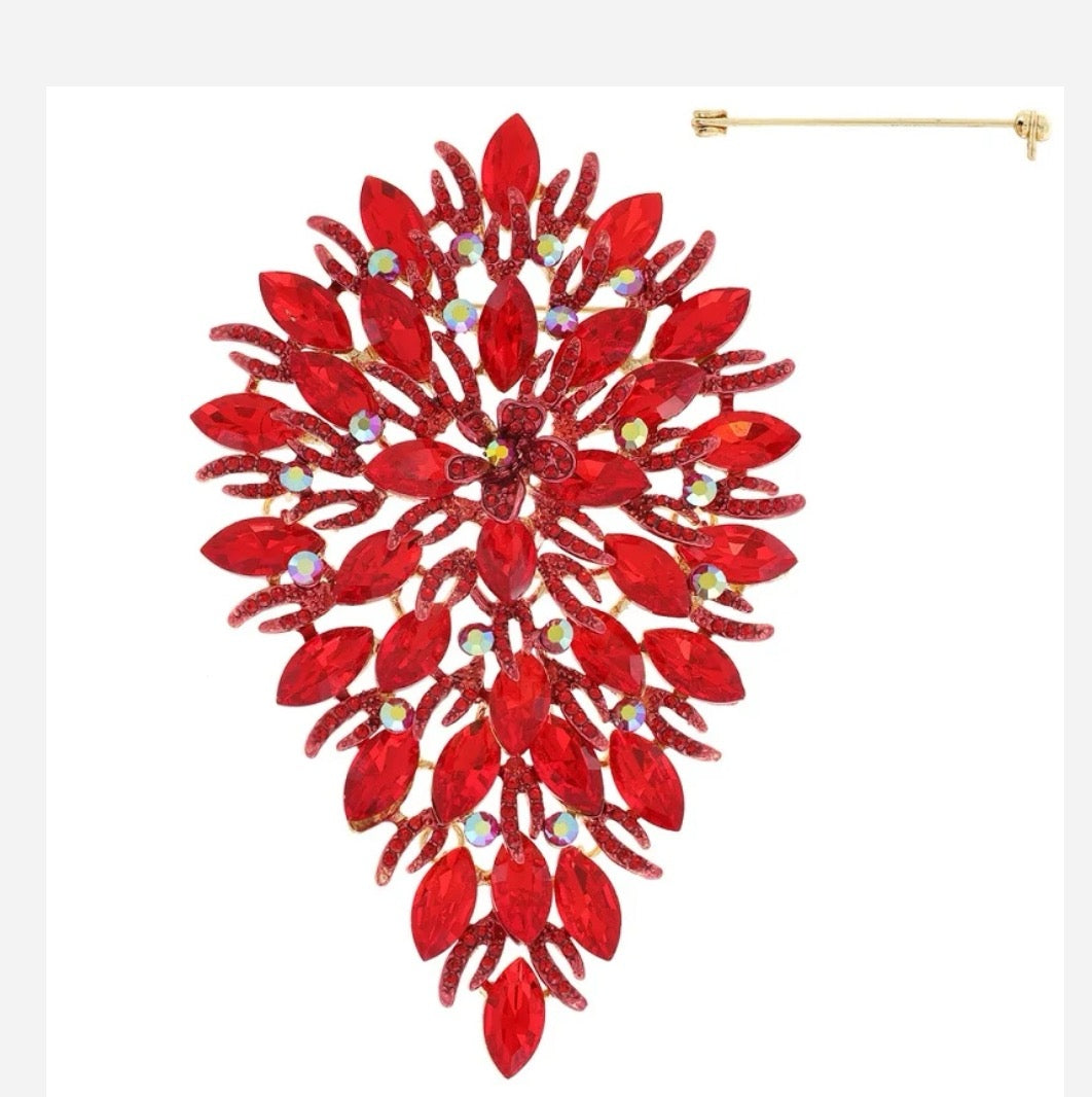 Crystal Oversized Brooch