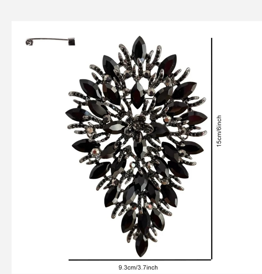 Crystal Oversized Brooch