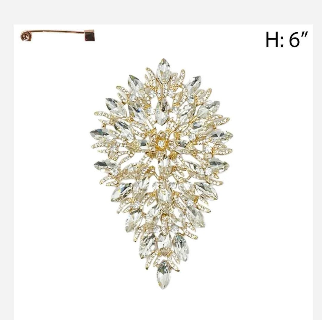 Crystal Oversized Brooch