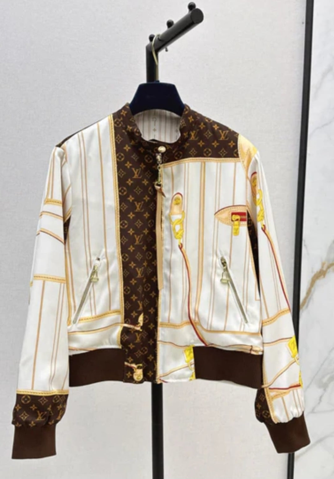 LV Silk Neverfull Bomber Jacket