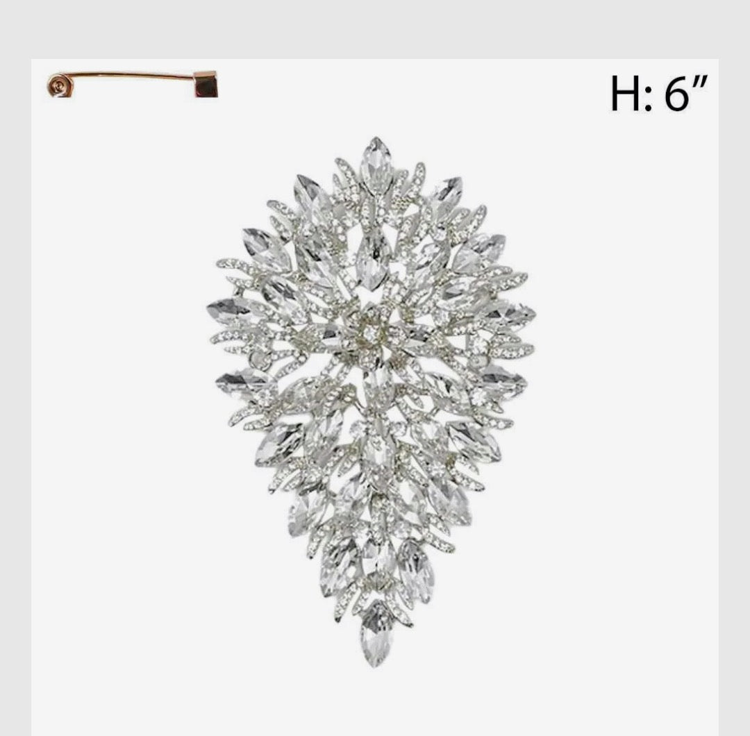 Crystal Oversized Brooch