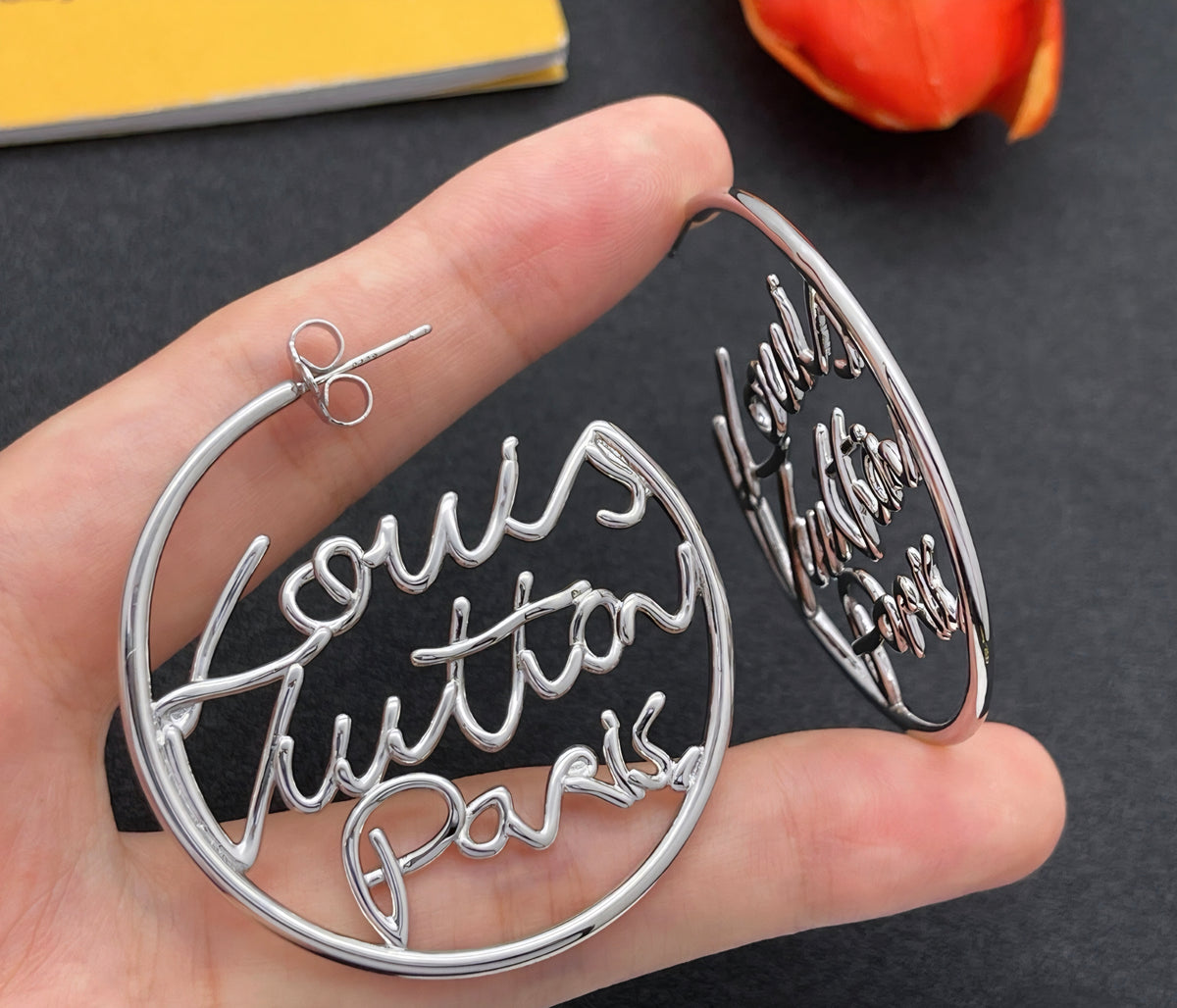 LV Script Earrings