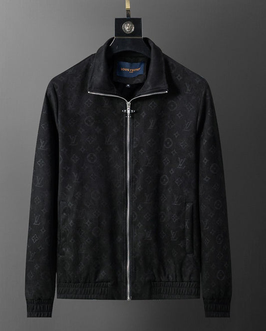 LV Black Mono Bomber Jacket