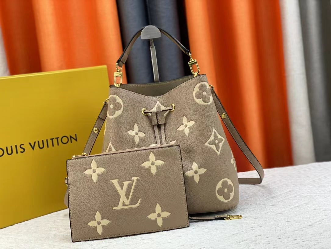 LV Embossed Bucket Tote Crossbody