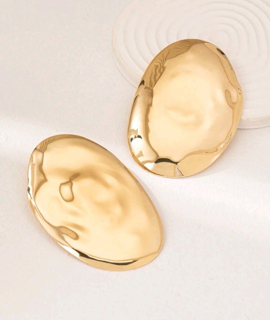 Hammered Disc Earrings