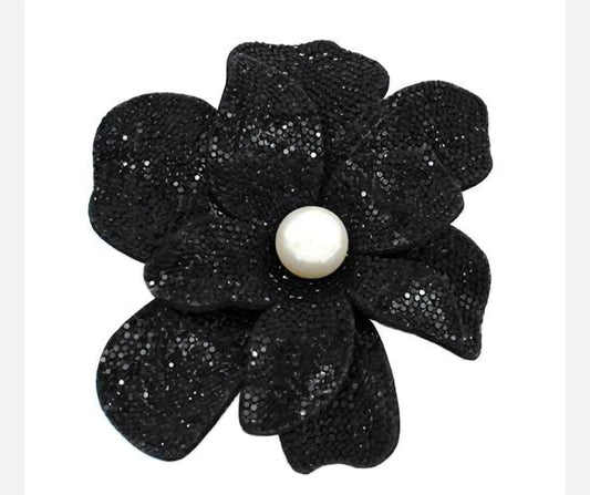 Crystal Flower Oversized Brooch