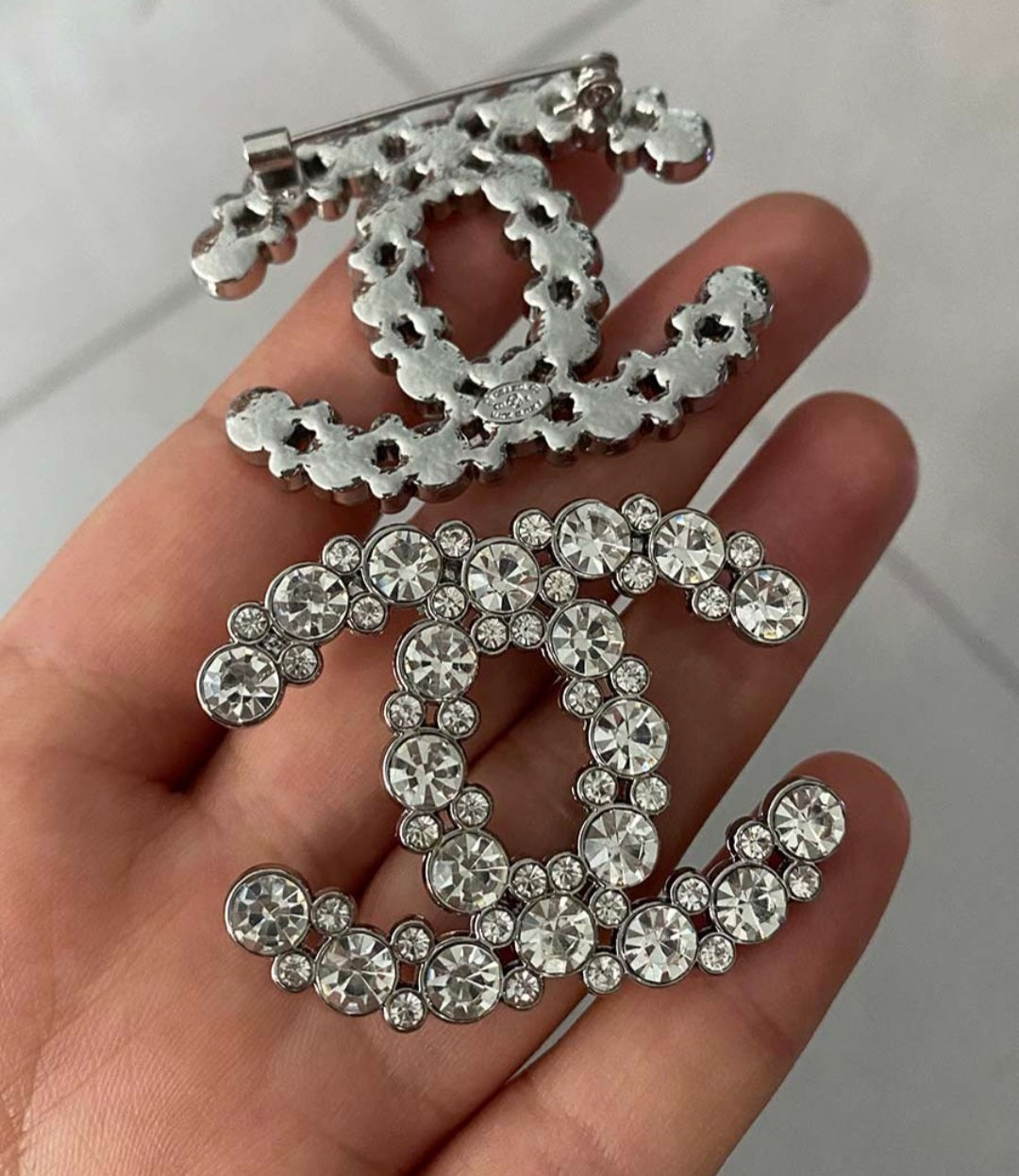 The Classic Rhinestone Large Stone Brooch