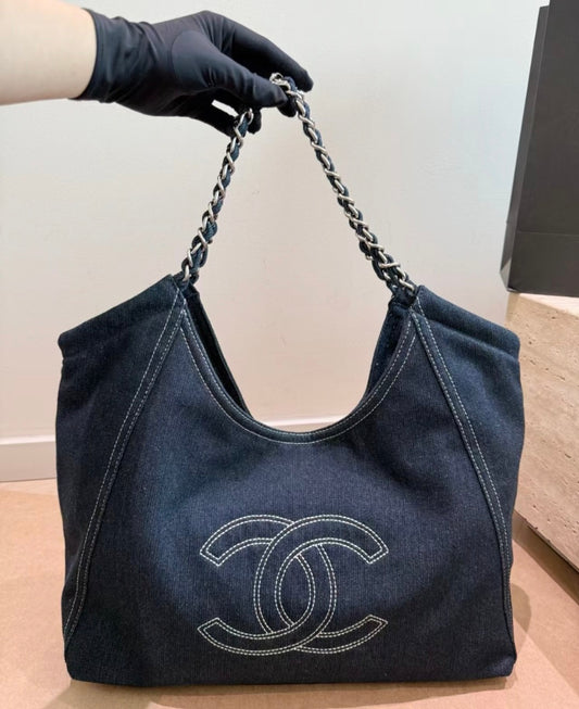 Classic CC Denim Shoulder Hobo
