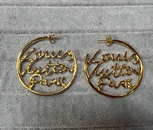 LV Script Earrings