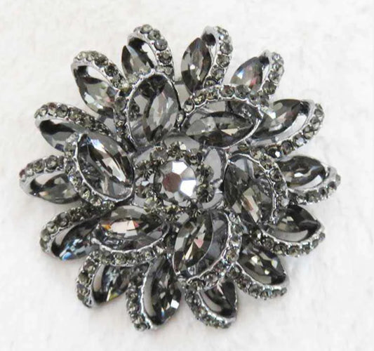 Hematite Black Brooch